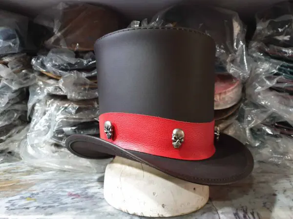 Ringmaster Brown Leather Top Hat