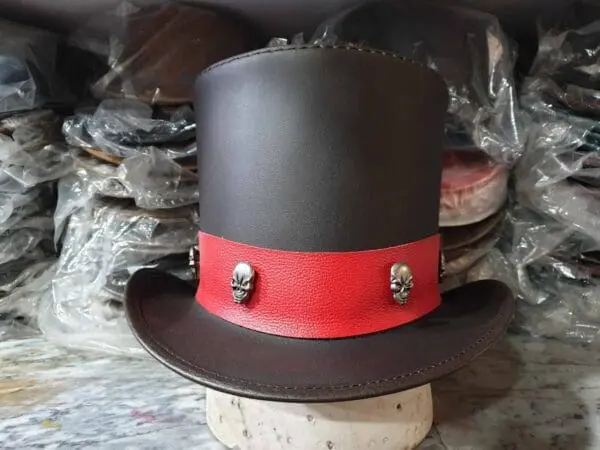 Ringmaster Brown Leather Top Hat