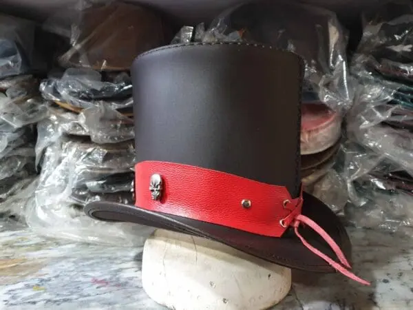 Ringmaster Brown Leather Top Hat