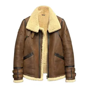 B3 Bomber Shearling Brown Leather Jacket