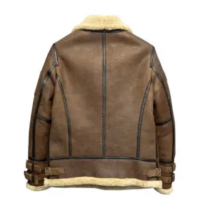 B3 Bomber Shearling Brown Leather Jacket