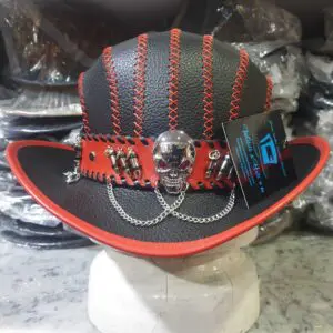 Steampunk Gothic Bowler Leather Top Hat