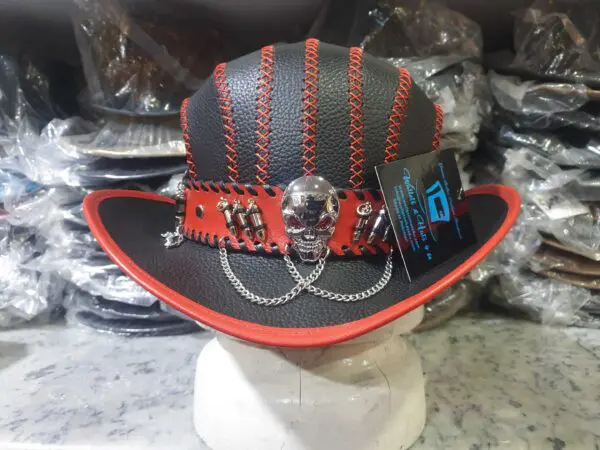 Steampunk Gothic Bowler Leather Top Hat