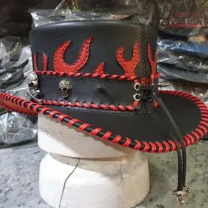 Steampunk Gothic El Dorado Leather Top Hat