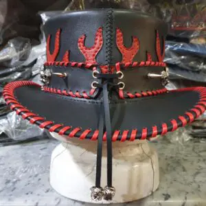 Steampunk Gothic El Dorado Leather Top Hat