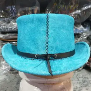 Steampunk Unisex Suede Leather Top Hat