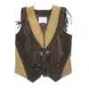 Western Fringed Suede Leather Vest