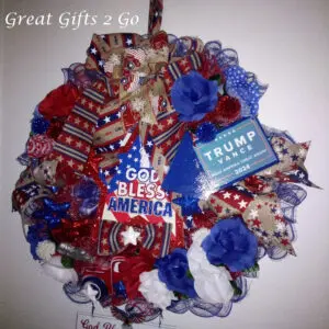 Patriotic Trump Vance Handmade Wreath