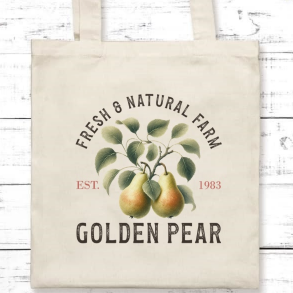 Fresh Golden Pear Canvas Tote Bag