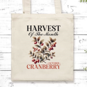 Harvest of the Month: October Cranberry Canvas Tote Bag