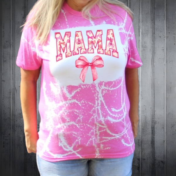 Pink Letter Mama Tee