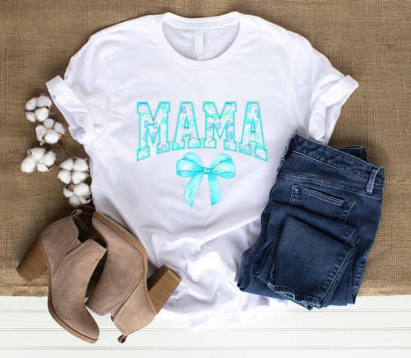 Blue Letter Mama Tee