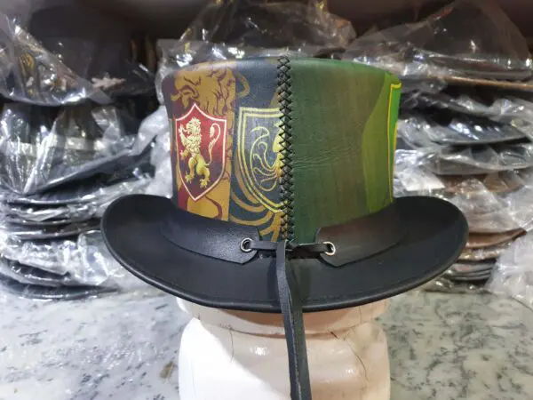 El Dorado Zodiac Signs Theme Leather Top Hat