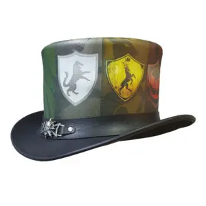 El Dorado Zodiac Signs Theme Leather Top Hat