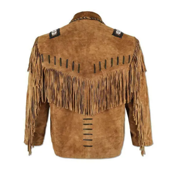 Western American Fringed Leather Coat