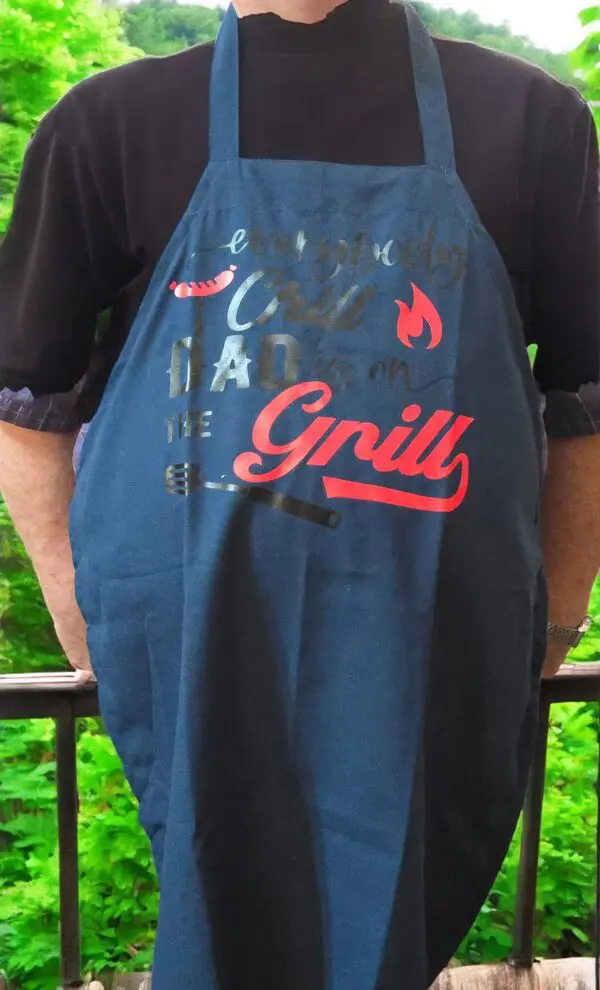 Everybody Chill Dad Is On The Grill - Poly-Cotton Standard Bib Apron