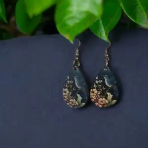 Gorgeous Hummingbird Teardrop Earrings