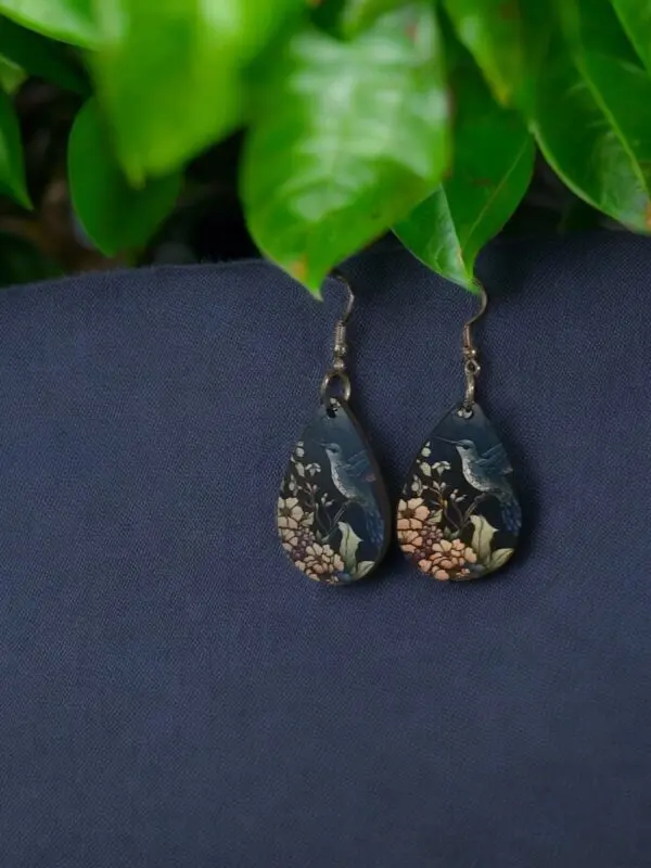 Gorgeous Hummingbird Teardrop Earrings