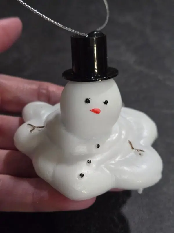 Melted Snowman Ornament