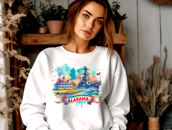 Alabama Pride Sweatshirt | State-Themed Cozy Apparel | Unisex Alabama Sweatshirt