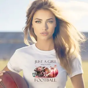 Just a Girl Who Loves Football Graphic Tee