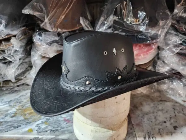 Texas Western Icon Cowboy Black Leather Hat