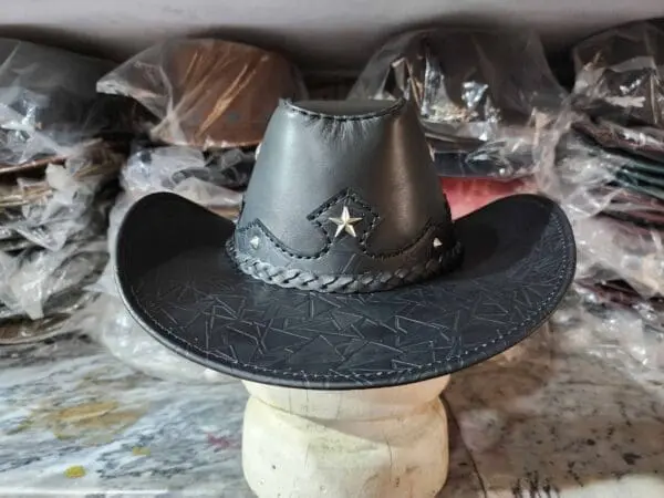 Texas Western Icon Cowboy Black Leather Hat