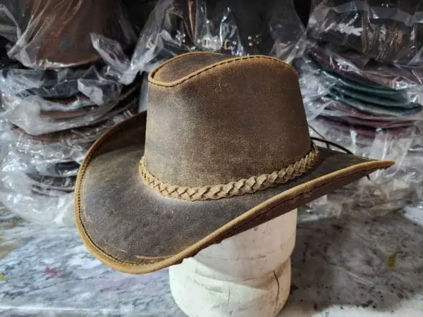 Texas Western Icon Cowboy Rusty Leather Hat