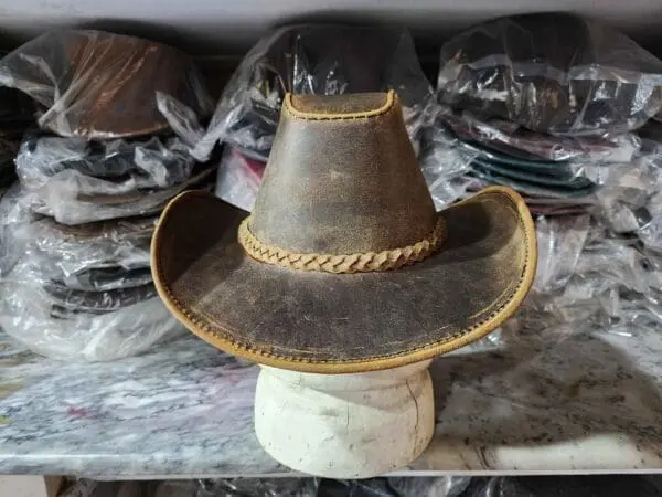 Texas Western Icon Cowboy Rusty Leather Hat