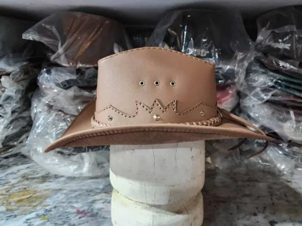 Western Icon Cowboy Tan Leather Hat