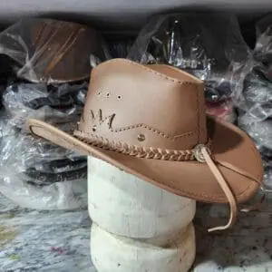 Western Icon Cowboy Tan Leather Hat