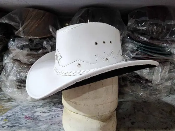 Texas Western Icon Cowboy White Leather Hat