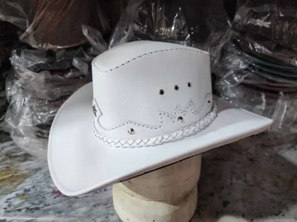 Texas Western Icon Cowboy White Leather Hat