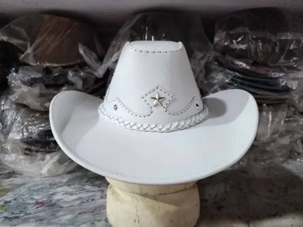 Texas Western Icon Cowboy White Leather Hat