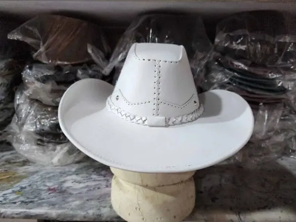 Texas Western Icon Cowboy White Leather Hat