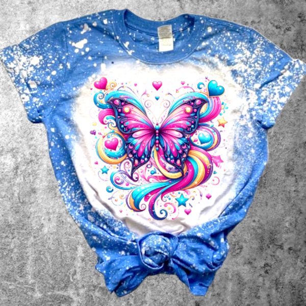 Colorful Butterfly Graphic Tee