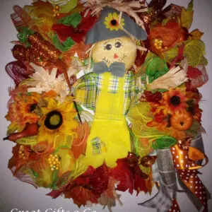 Adorable Fall Scarecrow Wreath