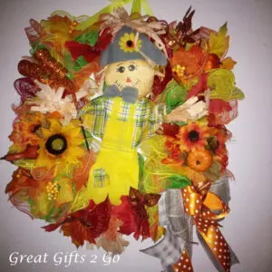 Adorable Fall Scarecrow Wreath