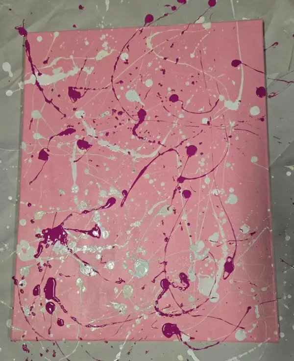 Custom Pink Broken Bacardi Bottle Painting1