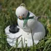 Melty Snowman Ornament With Green Scarf