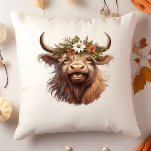 Highland Cow Cushion Cover