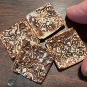 Beautiful Miniature Ceramic Glazed Dishes, Display Plates, or Tiles