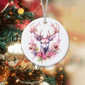 Pink Ceramic Christmas Ornaments