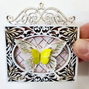 Beautiful Dollhouse Miniature French Inspired Butterfly Wall Decor