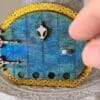 Enchanting Miniature Blue Mouse Door For Secret Garden