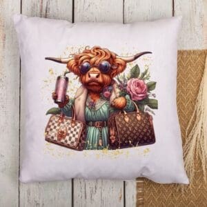 Highland Cow Accent Pillow