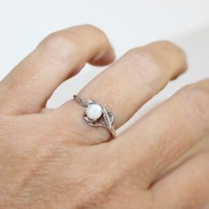 Dainty Moonstone Ring