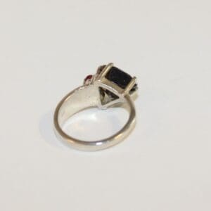 Trillion Cut Black Spinel Ring