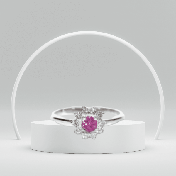 Lab-Created Pink Sapphire Ring