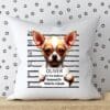 Personalized Chihuahua Mugshot Accent Pillow Cover